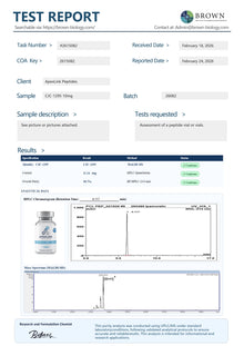 cjc1295 coa certificate of analysis hmlc certified purity report
