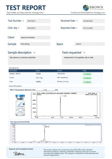 klow blend coa certificate of analysis hmlc certified purity test report