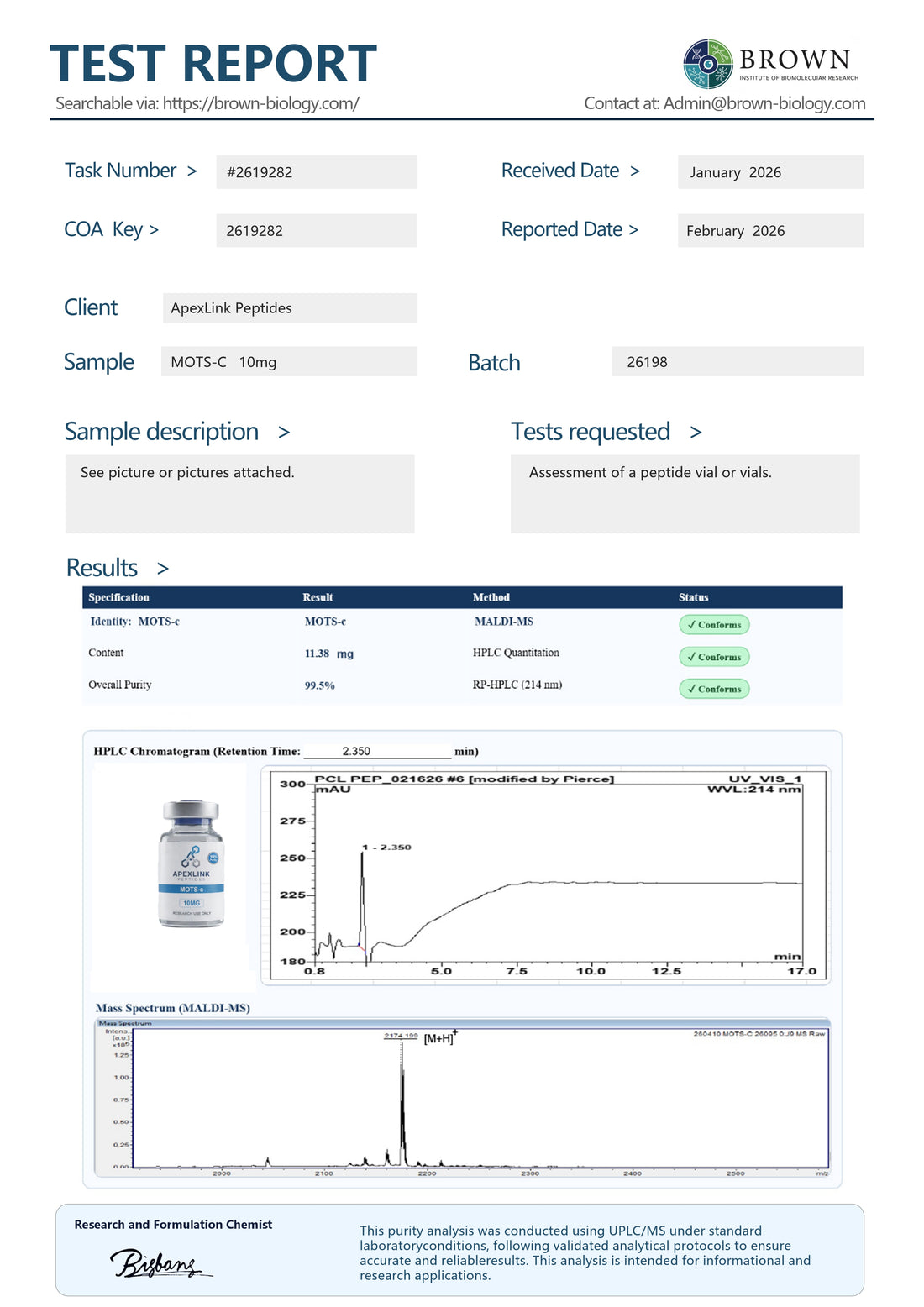 Vial labeled 'MOTS-c Peptides' on a gray background. Mots c research peptide