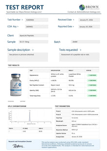 ss 31 coa certificate of analysis hmlc certified purity test report
