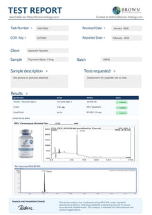 thymosin alpha 1 coa certificate of analysis hmlc certified test report purity