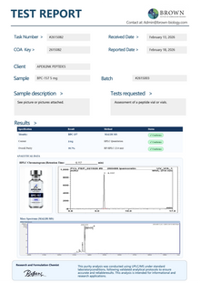 bpc-157 certificate