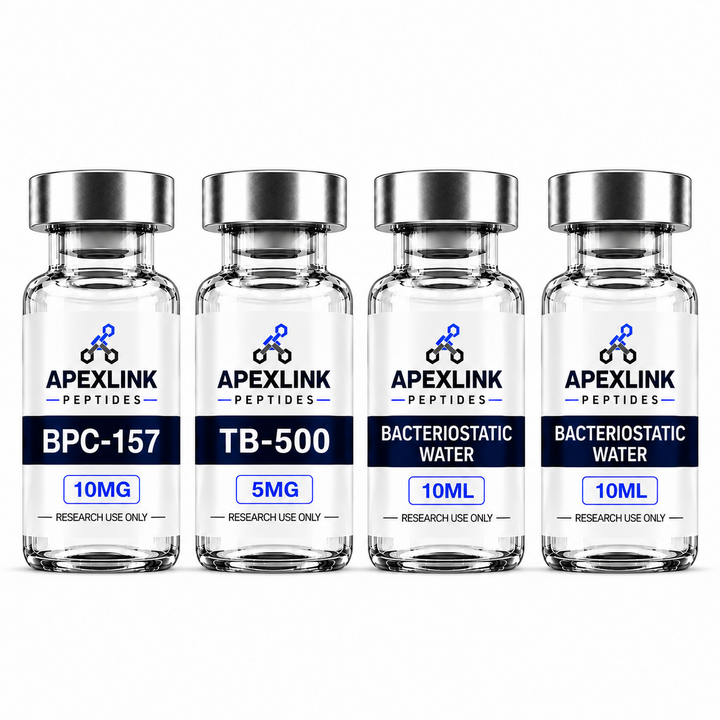 BPC-157 10MG, TB-500 5MG and two Bacteriostatic Water 10ML vials