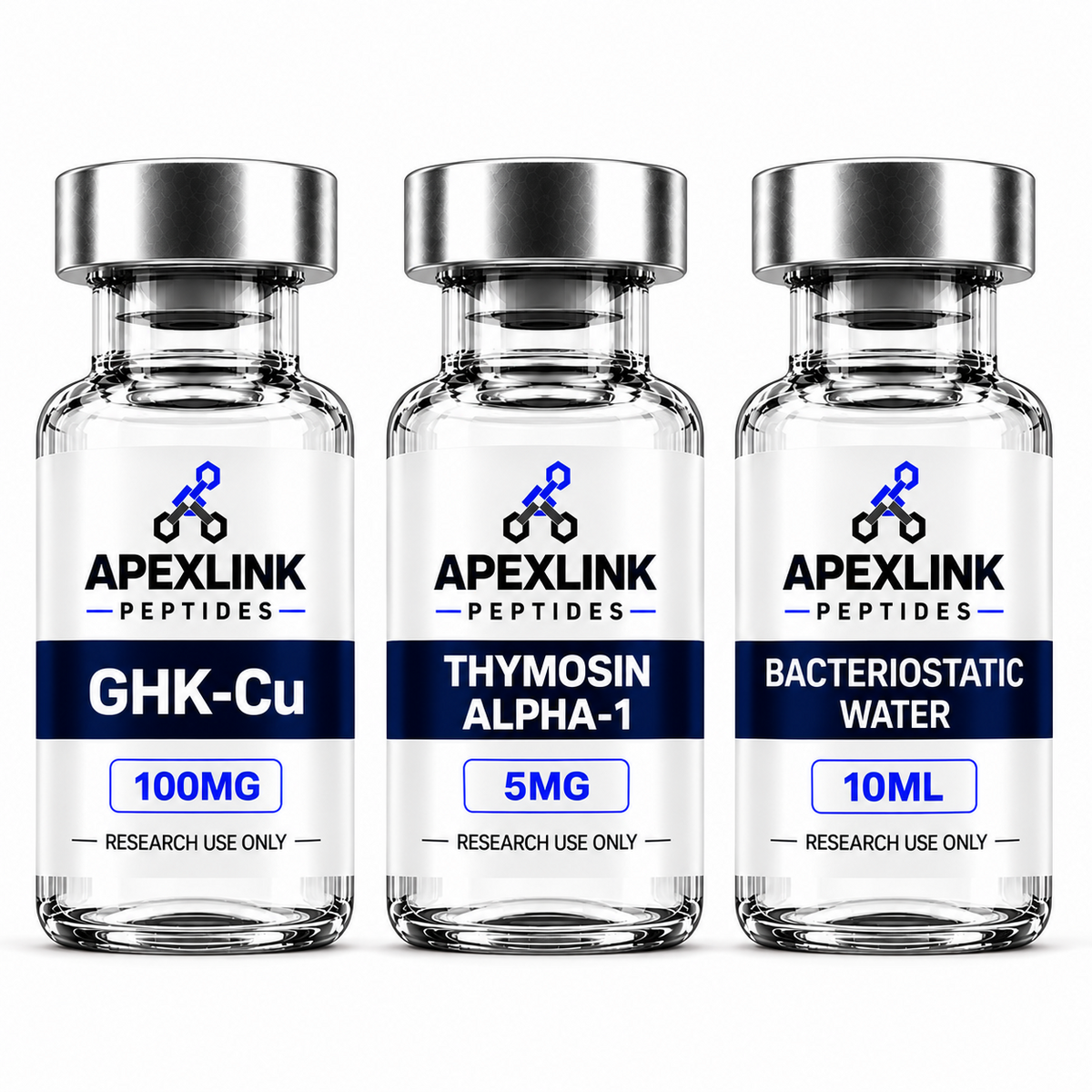 GHK-Cu 100MG, Thymosin Alpha-1 5MG and Bacteriostatic Water 10ML