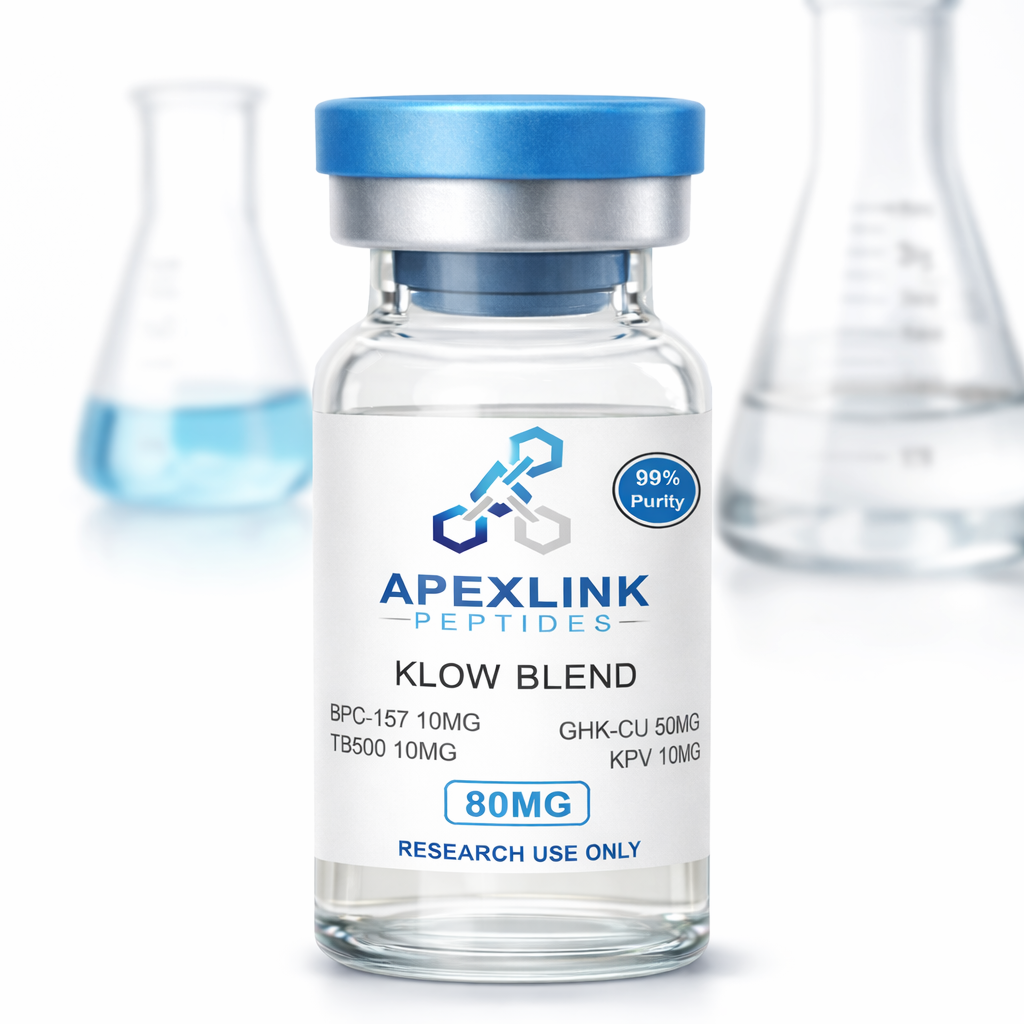 KLOW Blend 80mg peptide complex vial with BPC-157 TB500 GHK-Cu and KPV ApexLink Peptides