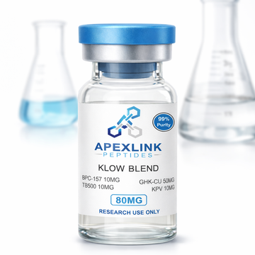 KLOW Blend 80mg peptide complex vial with BPC-157 TB500 GHK-Cu and KPV ApexLink Peptides