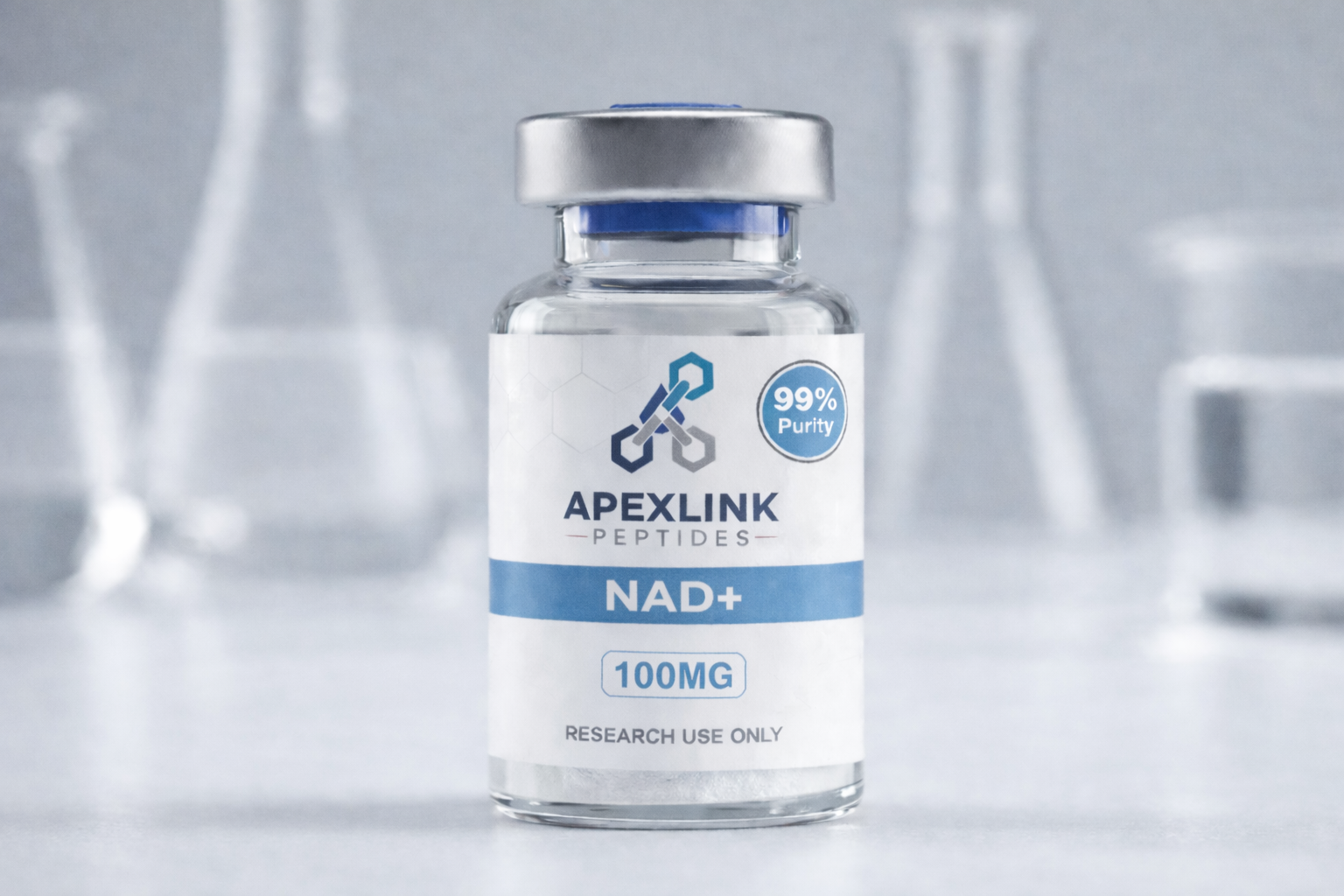 NAD+ 500mg research compound vial high purity laboratory grade ApexLink Peptides