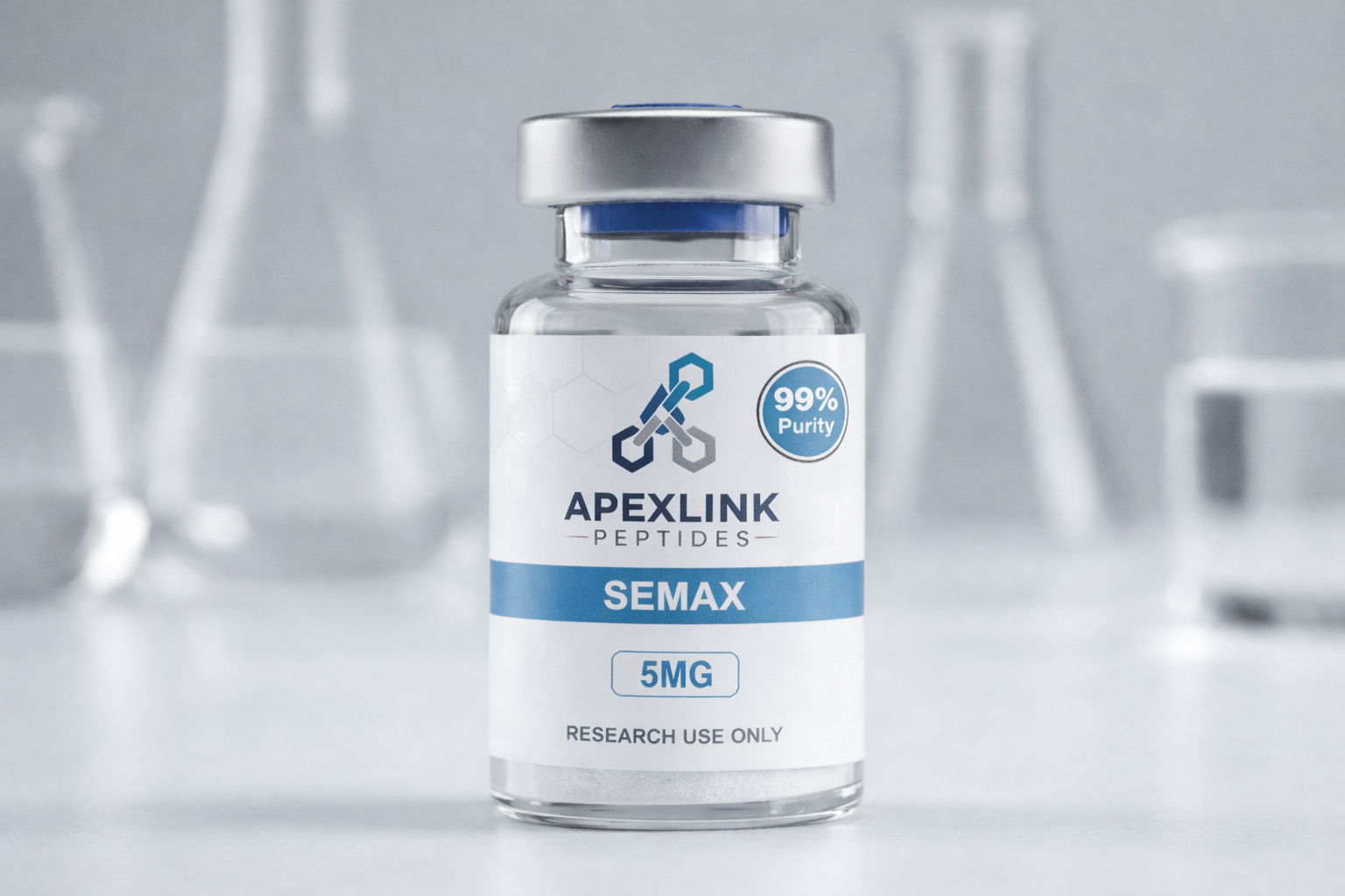 Semax peptide 5mg research vial – high purity lab grade peptide from ApexLink Peptides